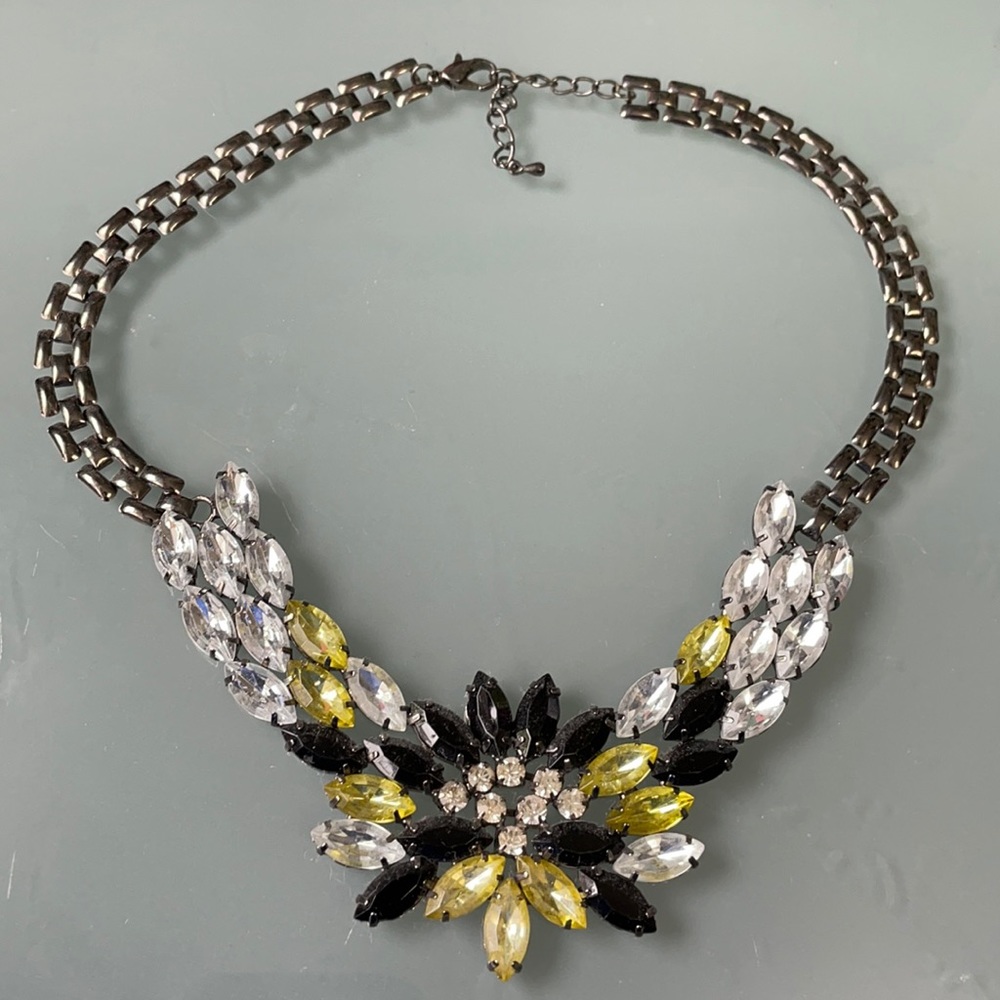 Statement Chrome coloured necklace